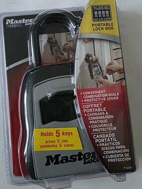 Portable Combination Key Lock Box in Gray